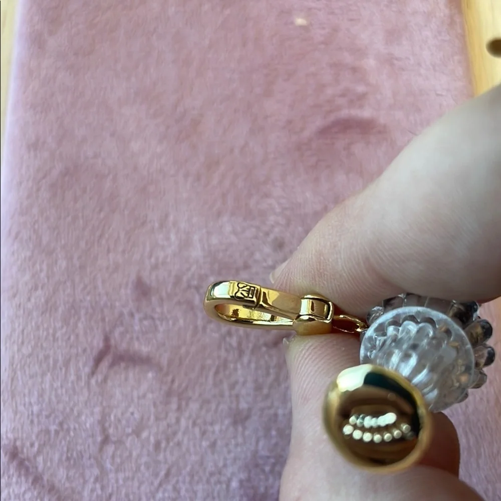 JUICY COUTURE Gold and Black Ice Cream Charm